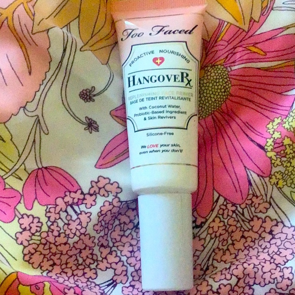 Hangover RX too faced primer swatched